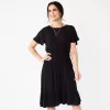 Women's Croft & Barrow® Flutter Sleeve Dress