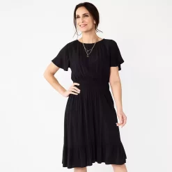 Croft & Barrow Online Store 6 Women's Croft & Barrow® Flutter Sleeve Dress