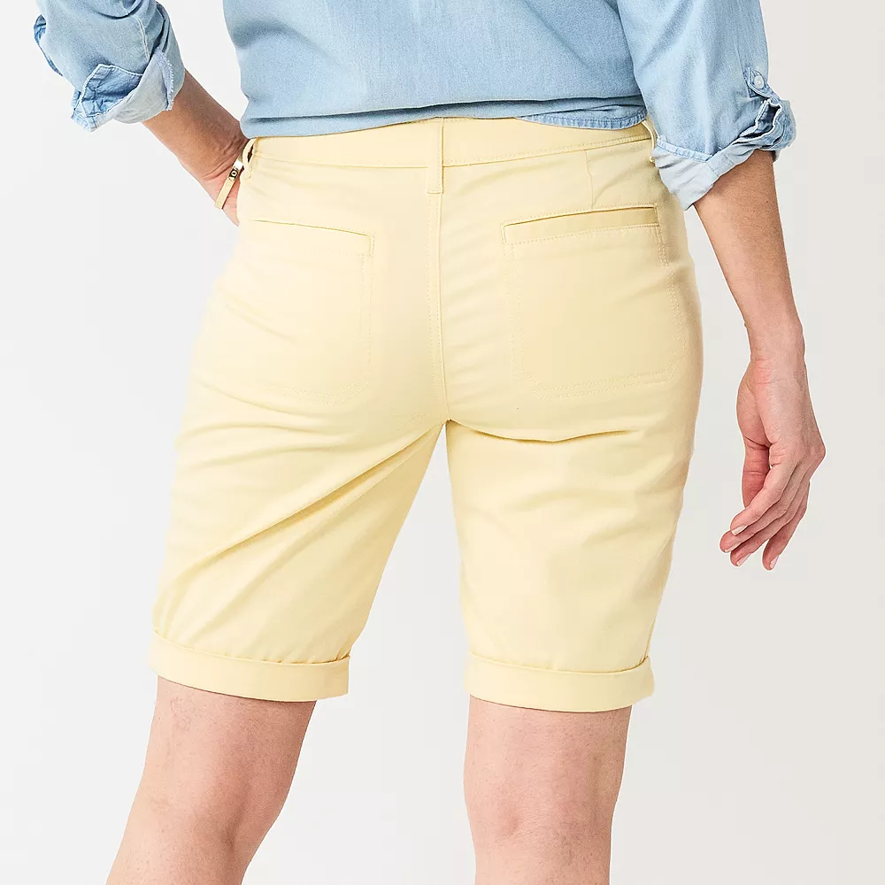 Women's Croft & Barrow® Comfort Waist Chino Shorts 2 Women's Croft & Barrow® Comfort Waist Chino Shorts - Image 2