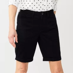 Women's Croft & Barrow® Comfort Waist Chino Shorts